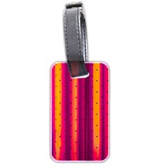 Warped Stripy Dots Luggage Tag (two Sides) by essentialimage365