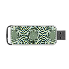 Illusion Waves Pattern Portable Usb Flash (one Side) by Sparkle