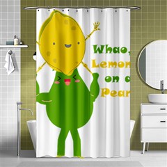 Lemon Over Pear Shower Curtain 48  X 72  (small)  by LemonPear