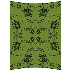 Floral Folk Damask Pattern Fantasy Flowers Floral Geometric Fantasy Back Support Cushion by Eskimos