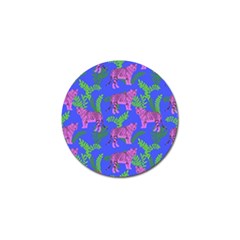Pink Tigers On A Blue Background Golf Ball Marker (10 Pack) by SychEva