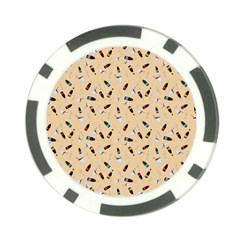 Festive Champagne Poker Chip Card Guard by SychEva