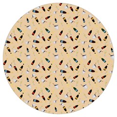 Festive Champagne Round Trivet by SychEva