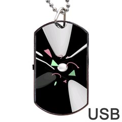 Digital Illusion Dog Tag Usb Flash (two Sides) by Sparkle