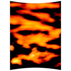Orange Waves Abstract Series No2 Back Support Cushion by DimitriosArt