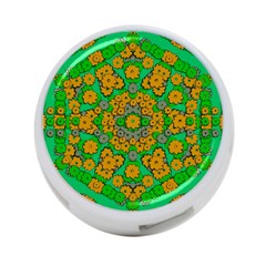 Stars Of Decorative Colorful And Peaceful  Flowers 4-port Usb Hub (two Sides) by pepitasart