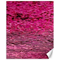 Pink  Waves Flow Series 1 Canvas 16  X 20  by DimitriosArt