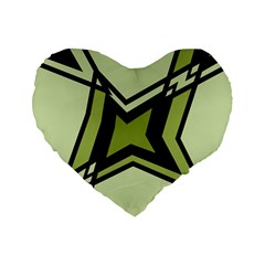 Abstract Pattern Geometric Backgrounds   Standard 16  Premium Flano Heart Shape Cushions by Eskimos