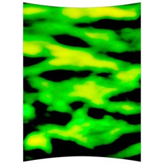 Green Waves Flow Series 3 Back Support Cushion by DimitriosArt