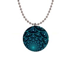 Fractal 1  Button Necklace by Sparkle