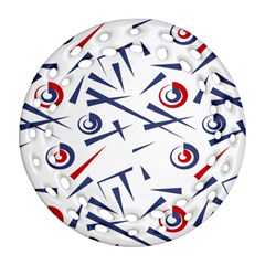 Abstract Pattern Geometric Backgrounds   Round Filigree Ornament (two Sides) by Eskimos