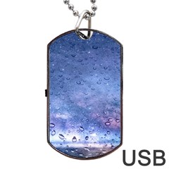 Gouttes D eau Galaxy Dog Tag Usb Flash (two Sides) by kcreatif