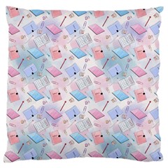 Notepads Pens And Pencils Large Cushion Case (one Side) by SychEva