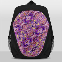 Liquid Art Pouring Abstract Seamless Pattern Tiger Eyes Backpack Bag by artico
