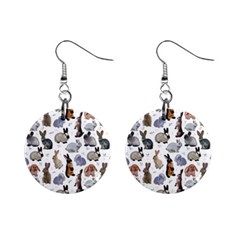 Funny Bunny Mini Button Earrings by SychEva