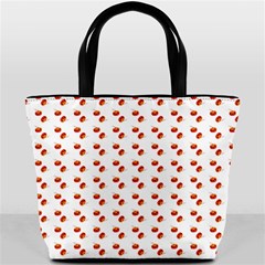 Kawaii Pumpkin Patt White Bucket Bag by violetheavensky