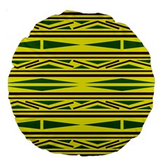 Abstract Pattern Geometric Backgrounds Large 18  Premium Round Cushions by Eskimos