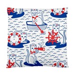 Nautical Cats Seamless Pattern Standard Cushion Case (Two Sides) Back