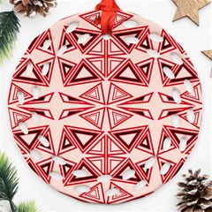 Abstract Pattern Geometric Backgrounds  Round Filigree Ornament (two Sides) by Eskimos