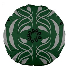 Folk Flowers Print Floral Pattern Ethnic Art Large 18  Premium Round Cushions by Eskimos