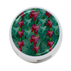 Rare Excotic Forest Of Wild Orchids Vines Blooming In The Calm 4-port Usb Hub (two Sides) by pepitasart