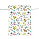Drawing Pattern  Lightweight Drawstring Pouch (XL) Back