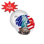 Statue Of Liberty Independence Day Poster Art 1.75  Buttons (10 pack) Front
