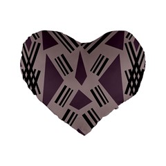 Abstract Pattern Geometric Backgrounds   Standard 16  Premium Heart Shape Cushions by Eskimos