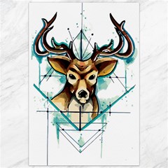 Deer-unicorn-tattoo-drawing-vector-watercolor Canvas 20  X 30  by Jancukart