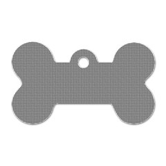 Small Soot Black And White Handpainted Houndstooth Check Watercolor Pattern Dog Tag Bone (one Side) by PodArtist