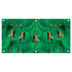 Happy Small Dogs In Calm In The Big Blooming Forest Banner And Sign 4  X 2  by pepitasart