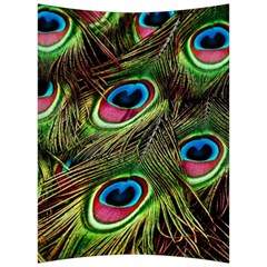 Peacock-feathers-color-plumage Back Support Cushion by Celenk