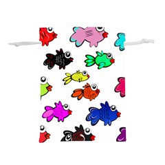 Fish Fishes Marine Life Swimming Water Lightweight Drawstring Pouch (m) by Sapixe