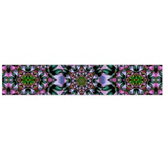 Tropical Blooming Forest With Decorative Flowers Mandala Large Flano Scarf  by pepitasart