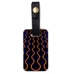 Pattern Abstract Wallpaper Waves Luggage Tag (one Side) by Jancukart