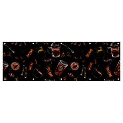 Coffee Watercolor Background Banner And Sign 12  X 4  by Amaryn4rt