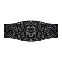 Illustration Black White Rosette Mandala Ornament Wallpaper Stretchable Headband by Wegoenart