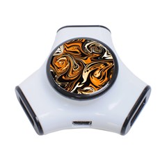 Illustration Abstract Pattern Modern Art Design Fantasy Surreal 3-port Usb Hub by Wegoenart