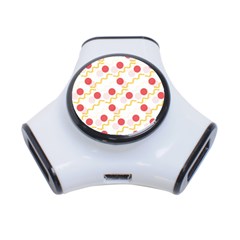 Line Patter Dots Dot Lines Decorative 3-port Usb Hub by Wegoenart