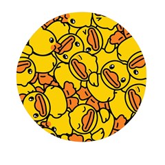 Illustration Duck Cartoon Background Pattern Mini Round Pill Box (pack Of 5) by Wegoenart