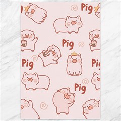 Pig Cartoon Background Pattern Canvas 12  X 18  by Sudhe