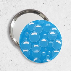 Pattern Blue Bubble Pattern Background 2 25  Handbag Mirrors by Amaryn4rt
