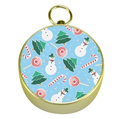 Christmas Sweets Snowman Background Gold Compasses by danenraven