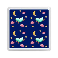 Sleepy Sheep Star And Moon Memory Card Reader (square) by danenraven