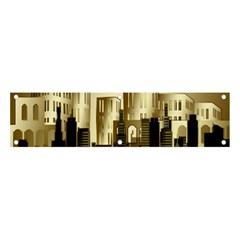Architecture City House Banner And Sign 4  X 1  by Jancukart