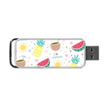 Pineapple And Watermelon Summer Fruit Portable USB Flash (Two Sides) Front