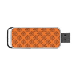 Halloween Black Orange Spider Web   Portable Usb Flash (one Side) by ConteMonfrey
