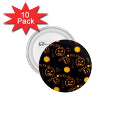 Halloween Background Pattern 1 75  Buttons (10 Pack) by Ravend