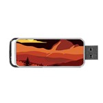 Mountain Forest Full Moon Portable USB Flash (One Side) Front