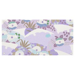 Purple Japanese Pattern Texture Violet Textile Banner And Sign 4  X 2  by danenraven
